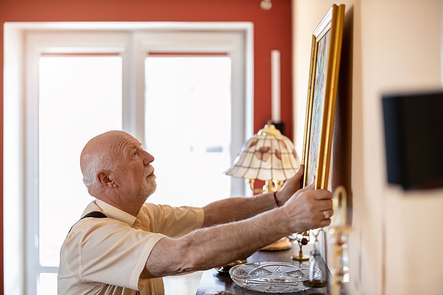 Aging in place means that the elderly will still be surrounded with their lifetime collections.